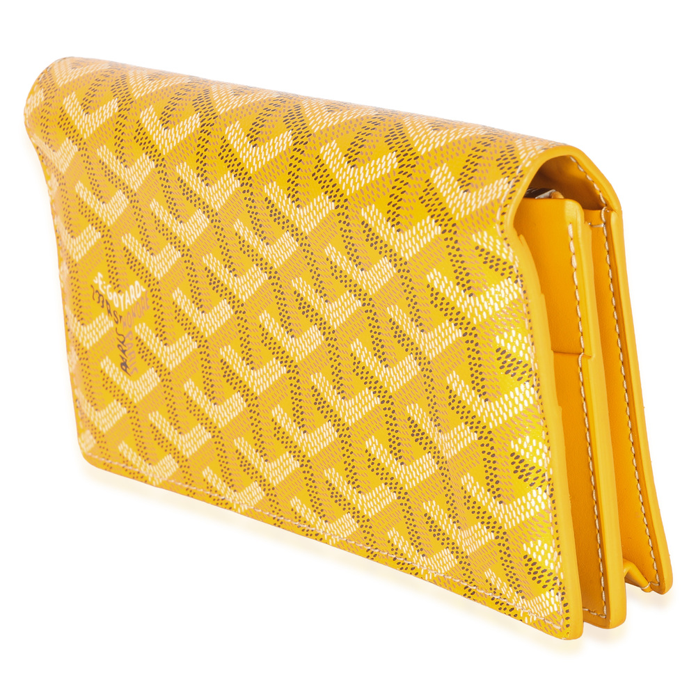 Goyard Yellow Goyardine Canvas Richelieu Wallet - Picture 4 of 8